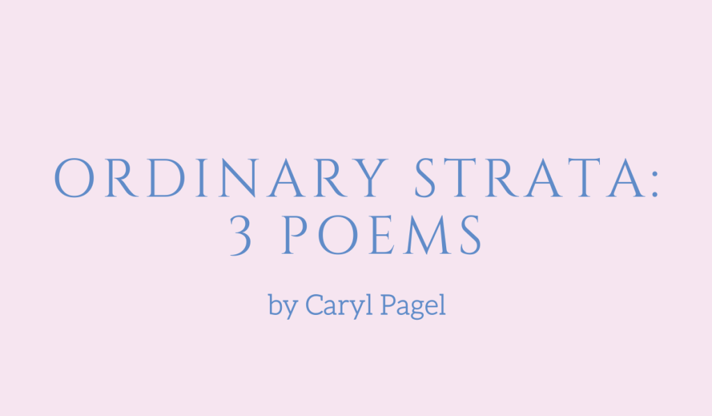 Ordinary Strata, three poems by Caryl Pagel