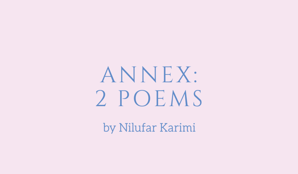 Annex, two poems by Nilufar Karimi